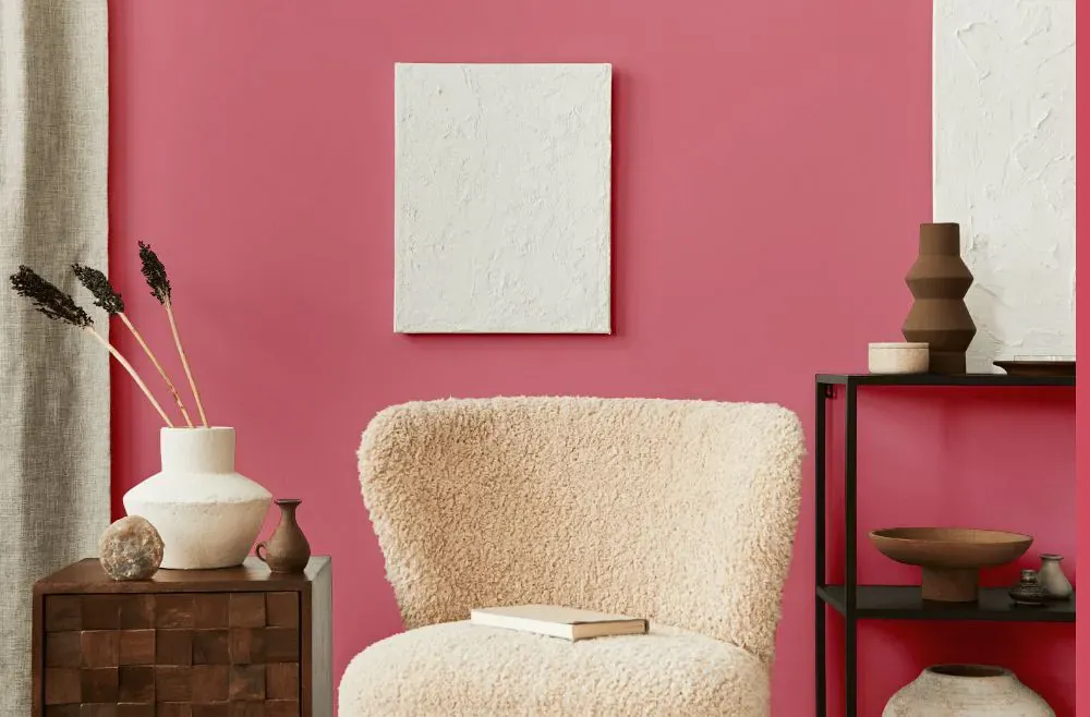 Sherwin Williams Coming up Roses living room interior