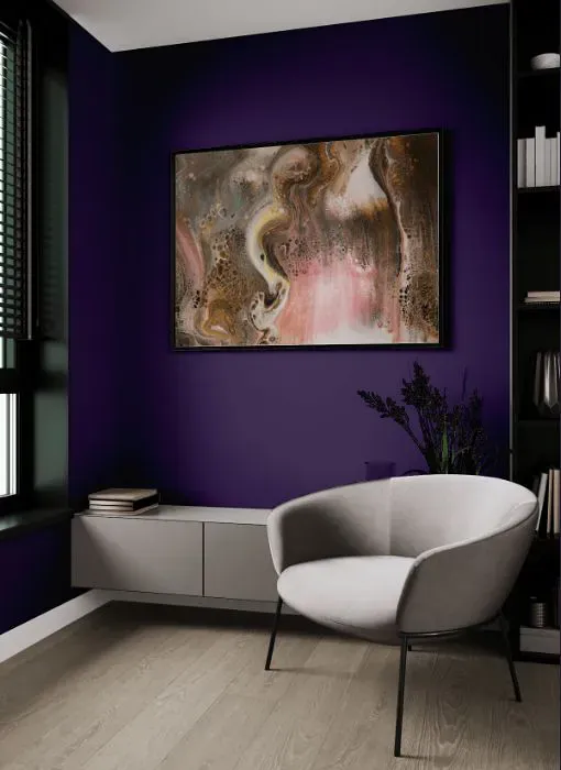 Sherwin Williams Concord Grape living room