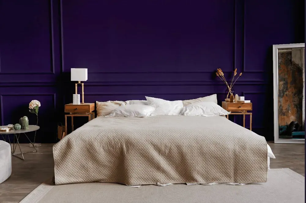Sherwin Williams Concord Grape bedroom