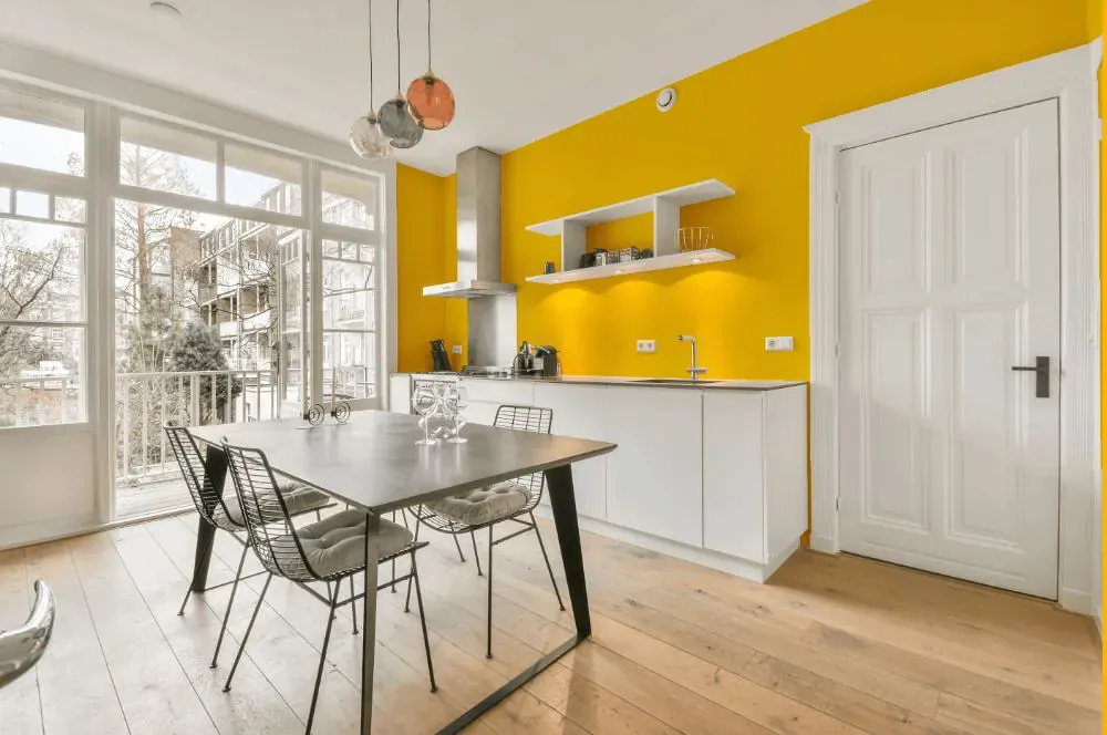 Sherwin Williams Confident Yellow kitchen review