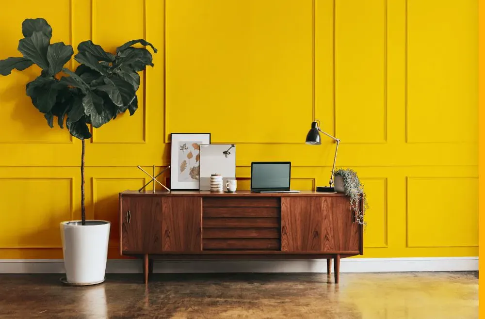 Sherwin Williams Confident Yellow modern interior