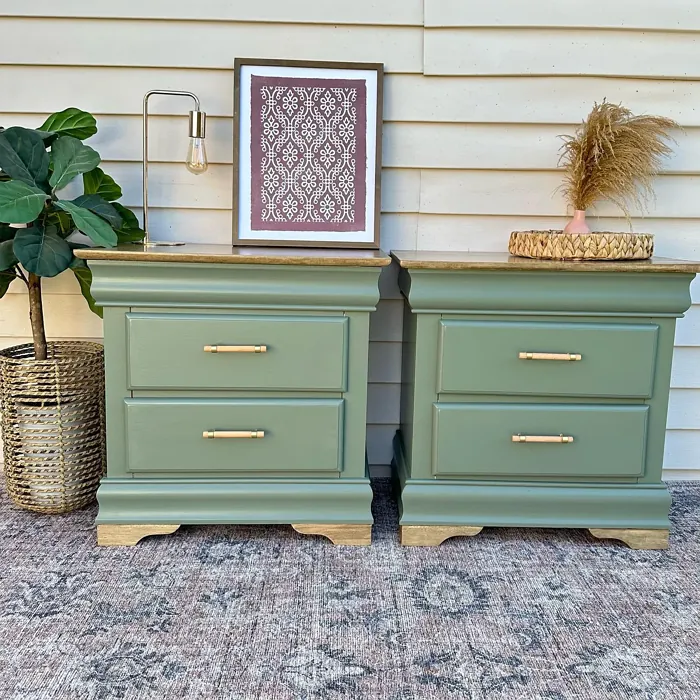 Behr Conifer Green PPU10-19 painted furniture