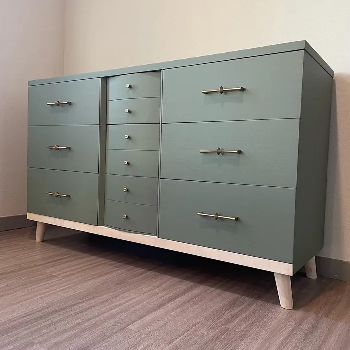 Conifer Green painted furniture interior