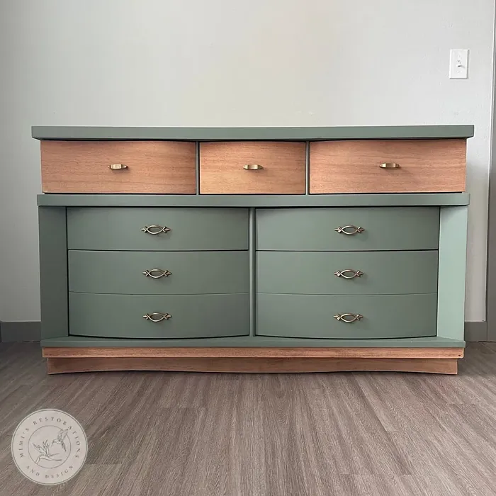 Conifer Green painted furniture paint