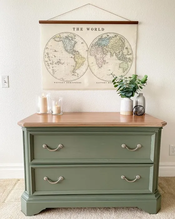 Behr Conifer Green painted furniture paint
