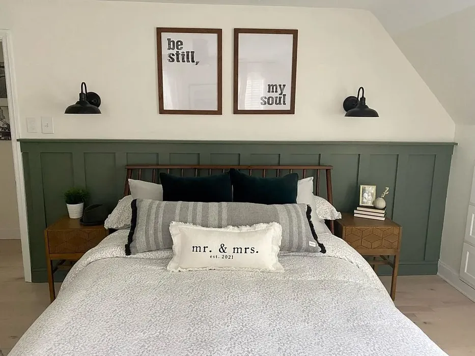 Behr Conifer Green bedroom paint
