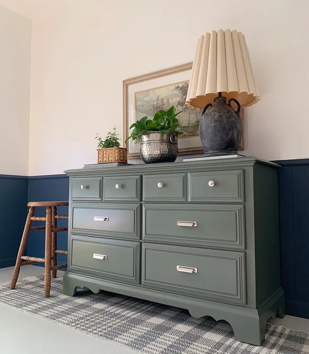 Behr Conifer Green painted furniture paint