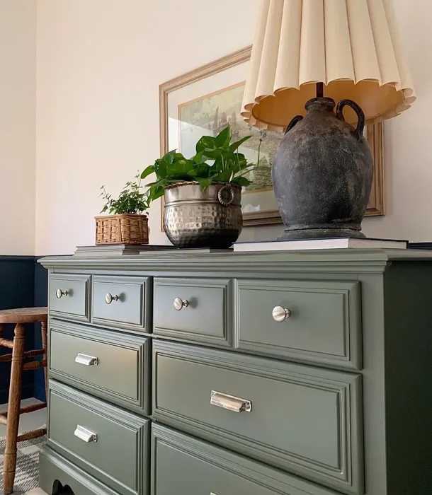 Behr Conifer Green painted furniture color