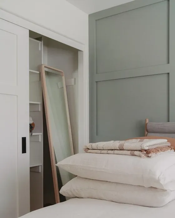 SW Connected Gray bedroom accent wall paint