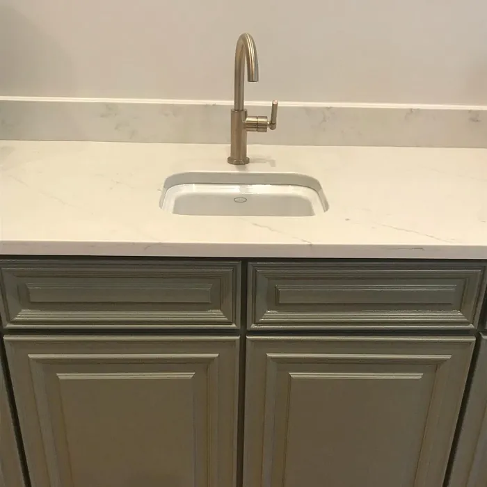 Connected Gray Kitchen Cabinets