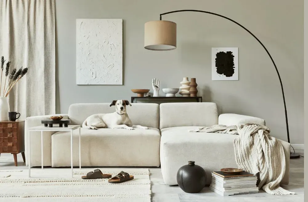 Sherwin Williams Constellation cozy living room