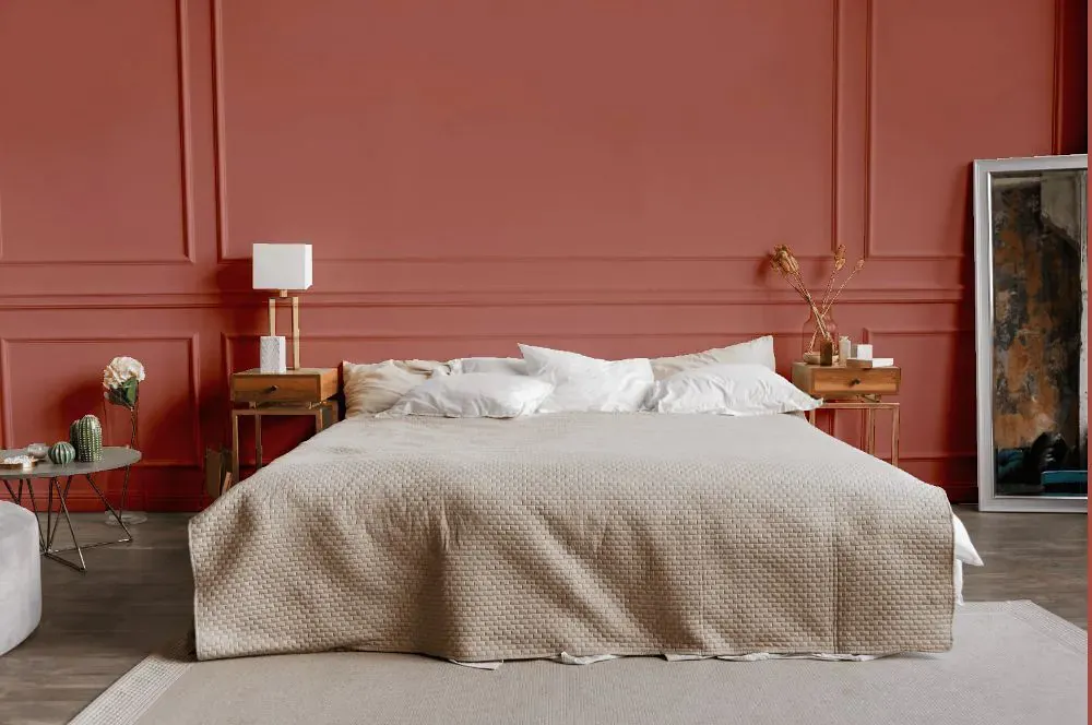 Sherwin Williams Coral Clay bedroom