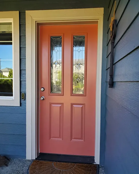 Sherwin Williams Coral Clay front door paint
