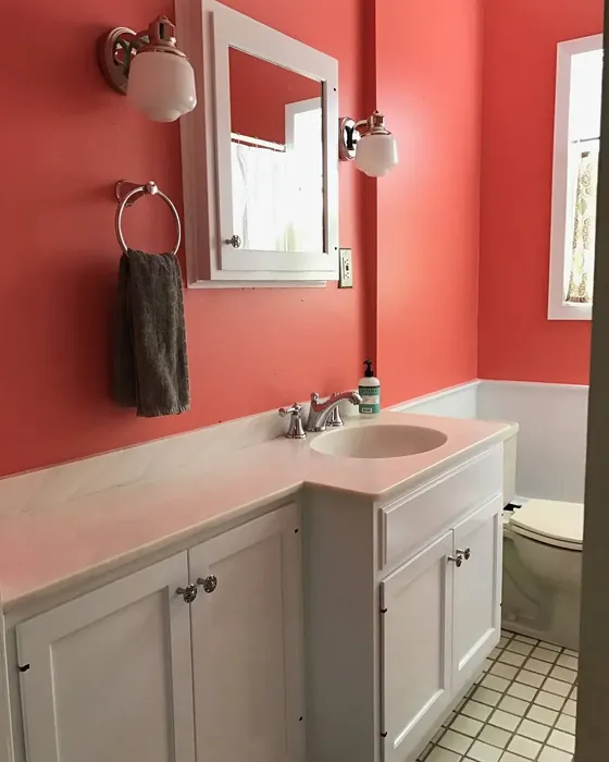 Sherwin Williams Coral Reef bathroom picture