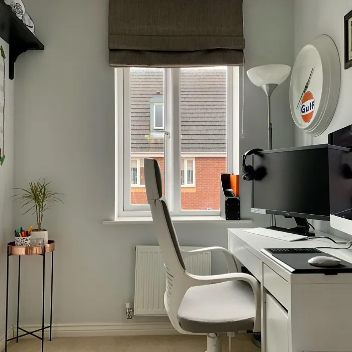 Dulux Cornflower White edwardian home office interior