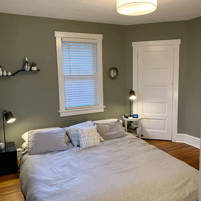 Sherwin Williams Cornwall Slate bedroom paint