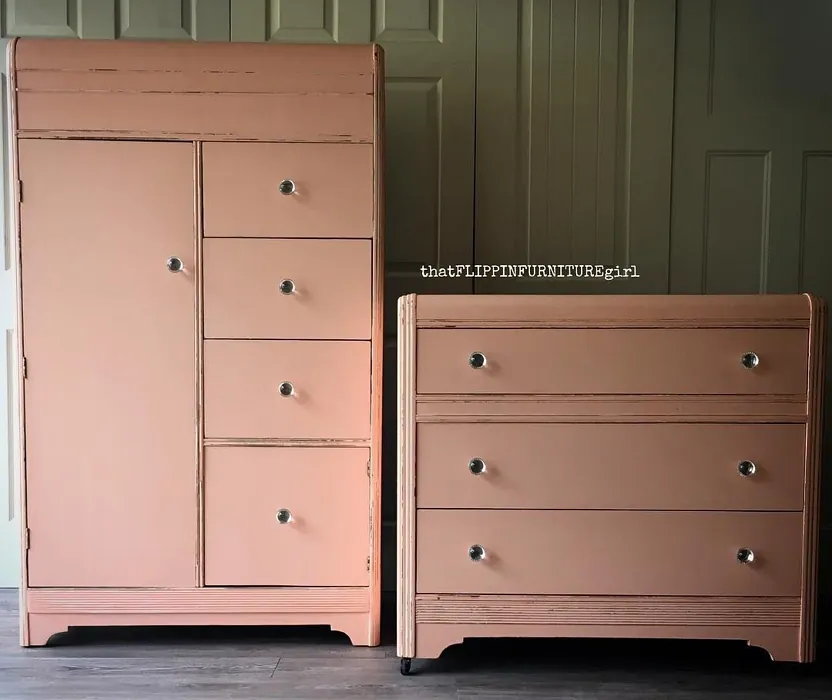 Sherwin Williams Cosmetic Peach Painted Dresser