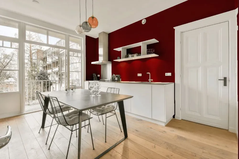 Sherwin Williams Crimson Red kitchen review