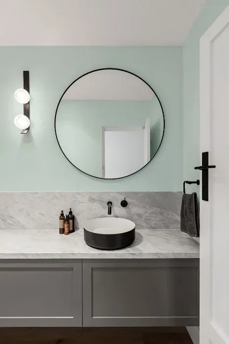 Sherwin Williams Crystal Clear minimalist bathroom