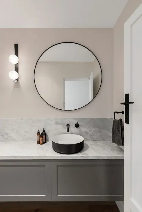 Sherwin Williams Cultured Pearl minimalist bathroom