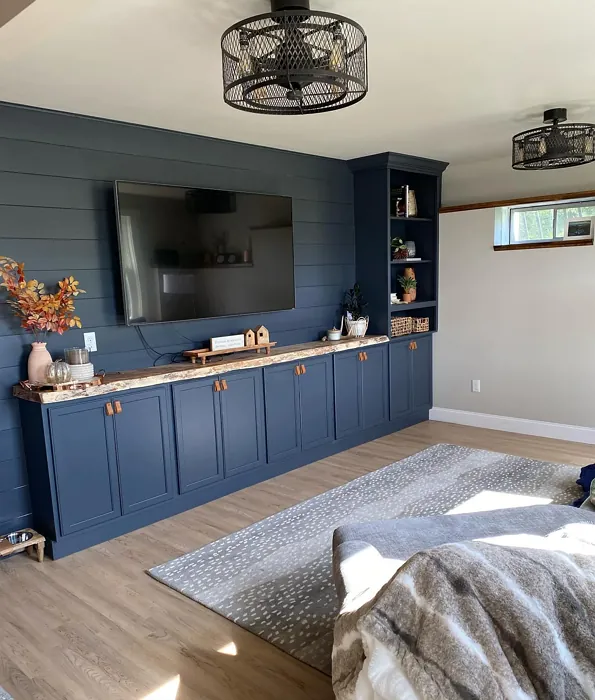 Sherwin Williams Cyberspace living room accent wall Sherwin Williams Cyberspace living room accent wall