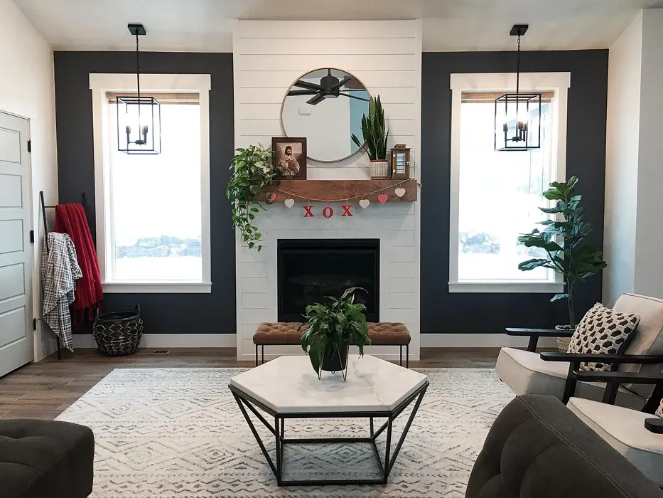 Sherwin Williams SW 7076 living room accent wall Sherwin Williams SW 7076 living room accent wall