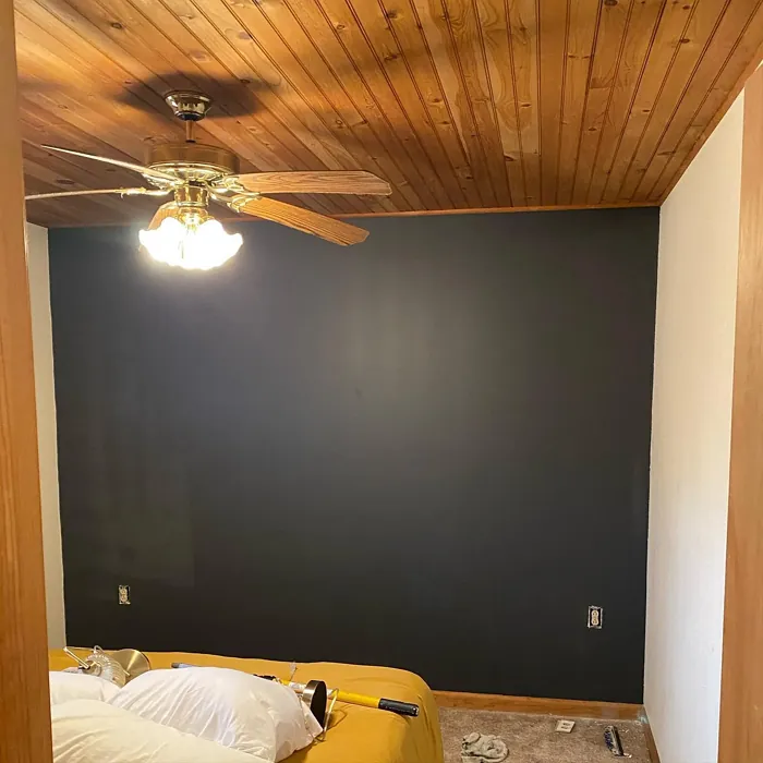 Sherwin Williams Cyberspace accent wall Sherwin Williams Cyberspace accent wall