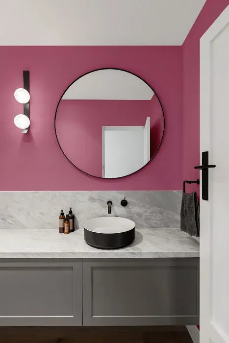 Sherwin Williams Cyclamen minimalist bathroom
