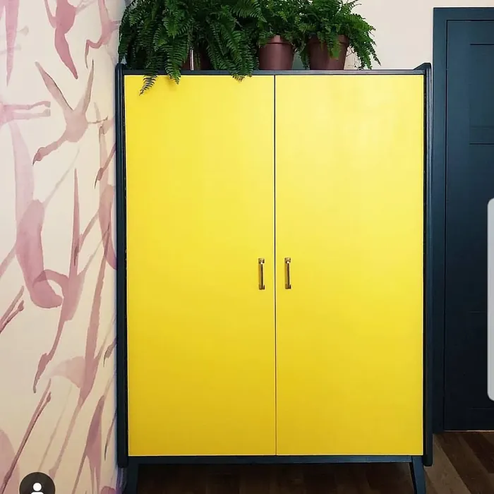 Sherwin Williams Daisy painted furniture color review