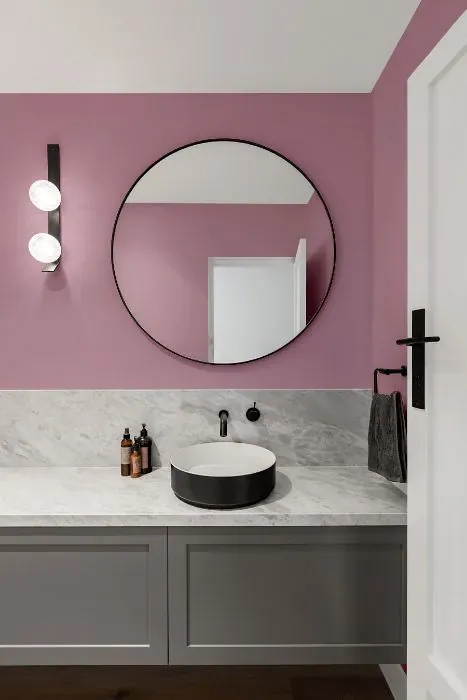 Sherwin Williams Damsel minimalist bathroom