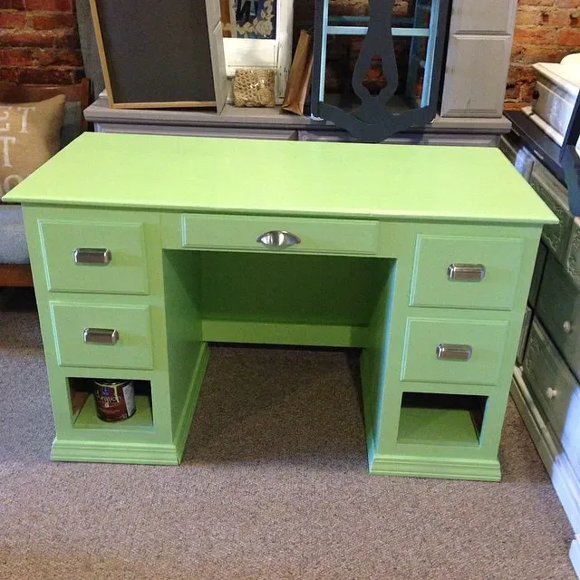 SW Dancing Green painted furniture 