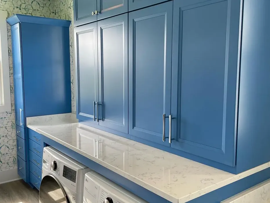 Blue Painted Cabinets