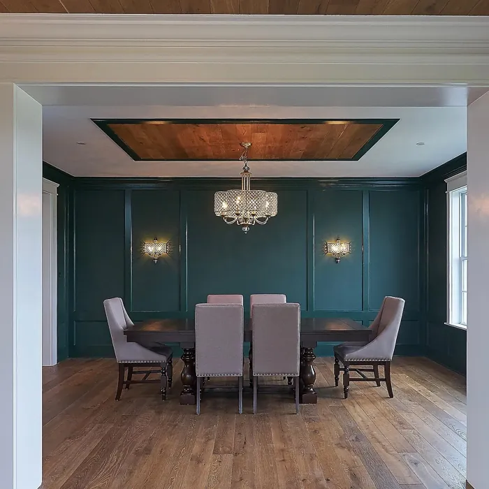 SW Dard Hunter Green dining room color