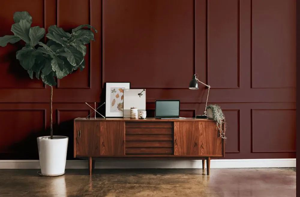 Sherwin Williams Dark Auburn modern interior