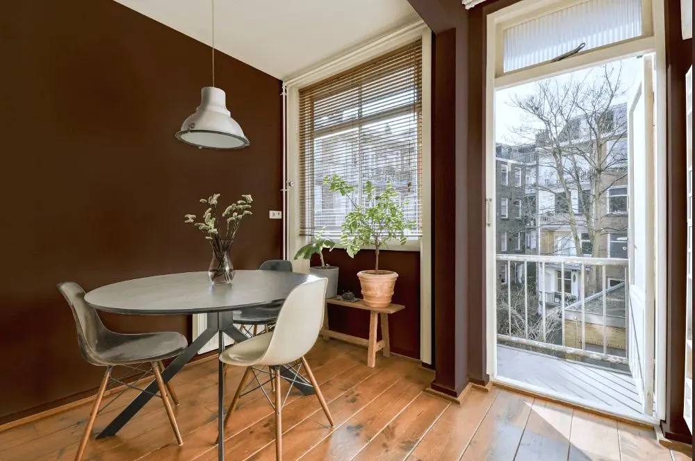 Sherwin Williams Dark Brown living room