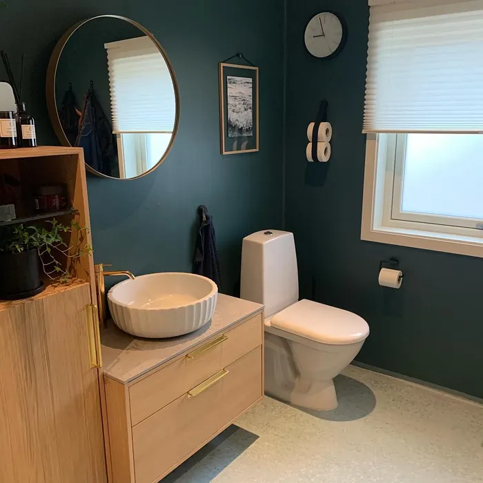 Jotun Dark Teal modern bathroom color review