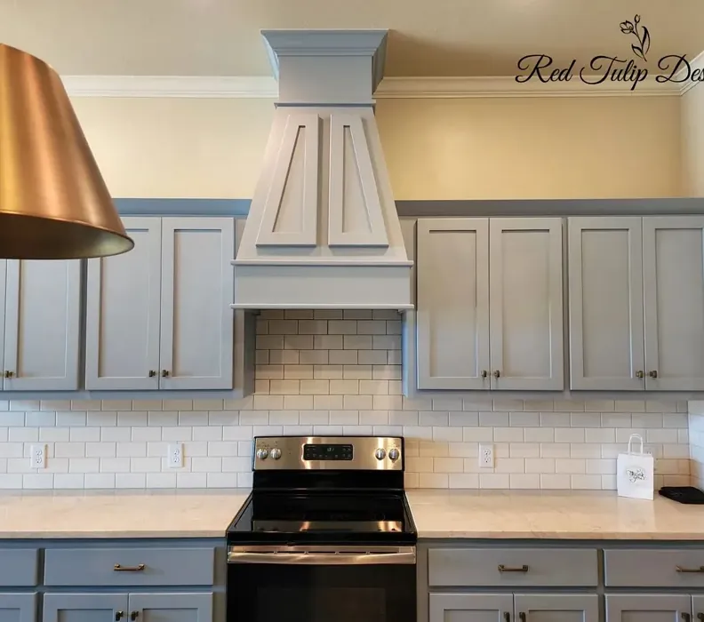 Sherwin Williams SW 9139 cozy kitchen cabinets paint