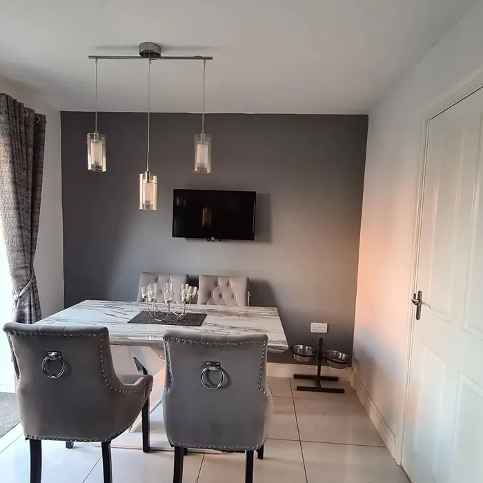 Dulux Grey Steel 1 dining room accent wall