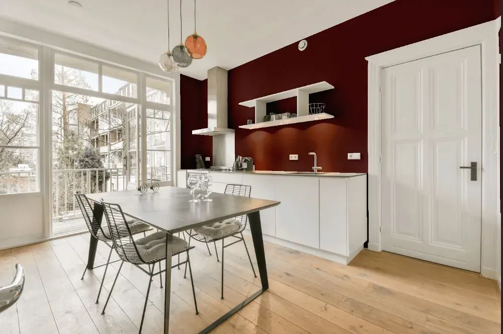 Sherwin Williams Deep Maroon kitchen review