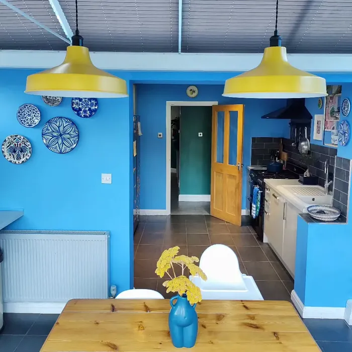 Dulux Delicate Cornflower kitchen interior