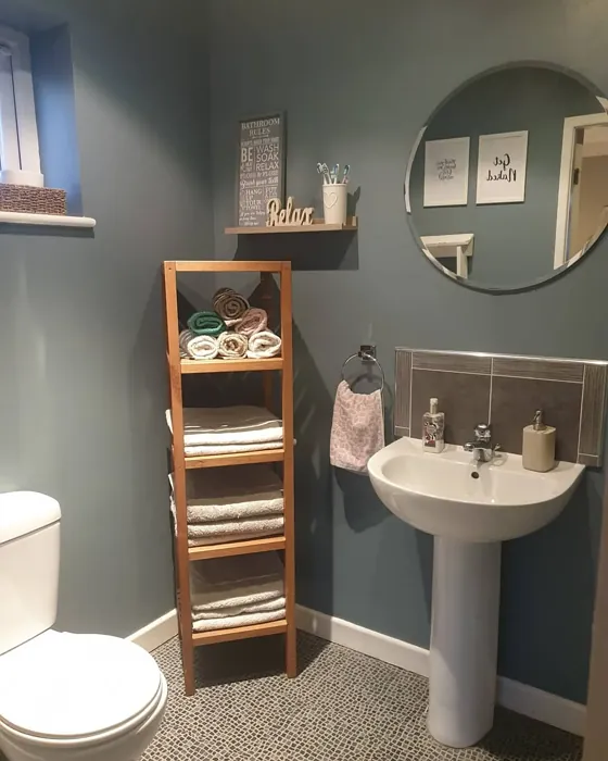 Dulux Denim Drift bathroom color review