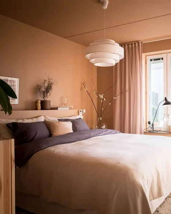 Jotun Desert Pink bedroom interior
