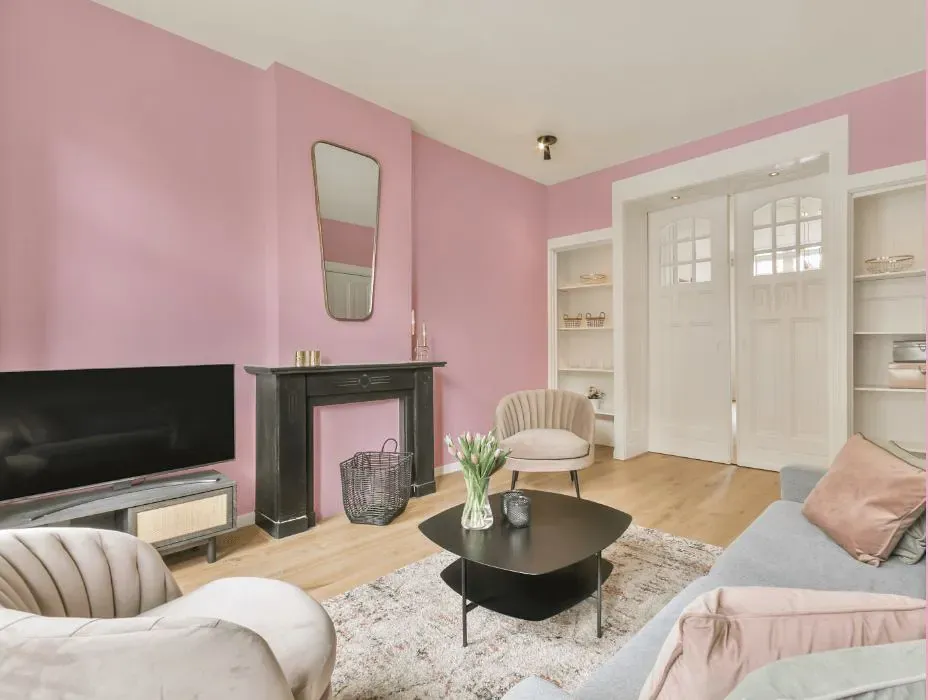 Sherwin Williams Desire Pink victorian house interior