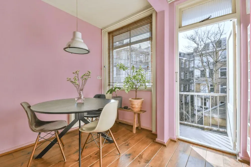 Sherwin Williams Desire Pink living room