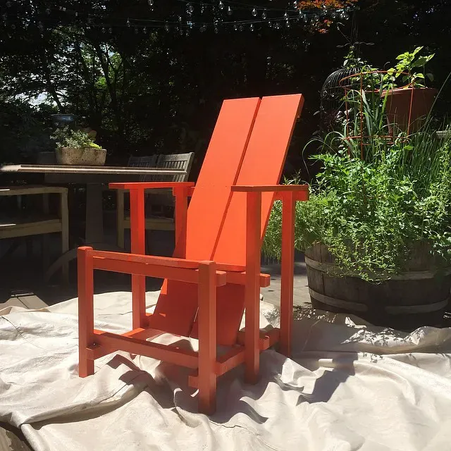 Determined Orange Painted Furniture