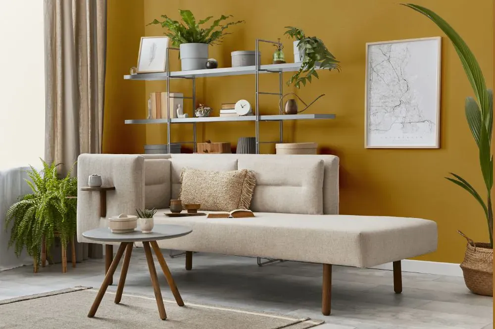 Sherwin Williams Different Gold living room