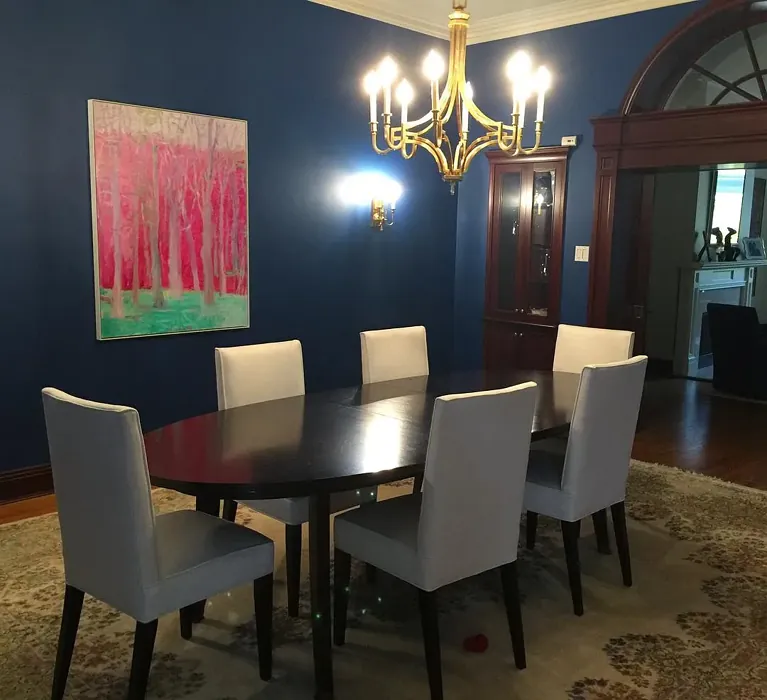 Sherwin Williams Dignity Blue dining room color review