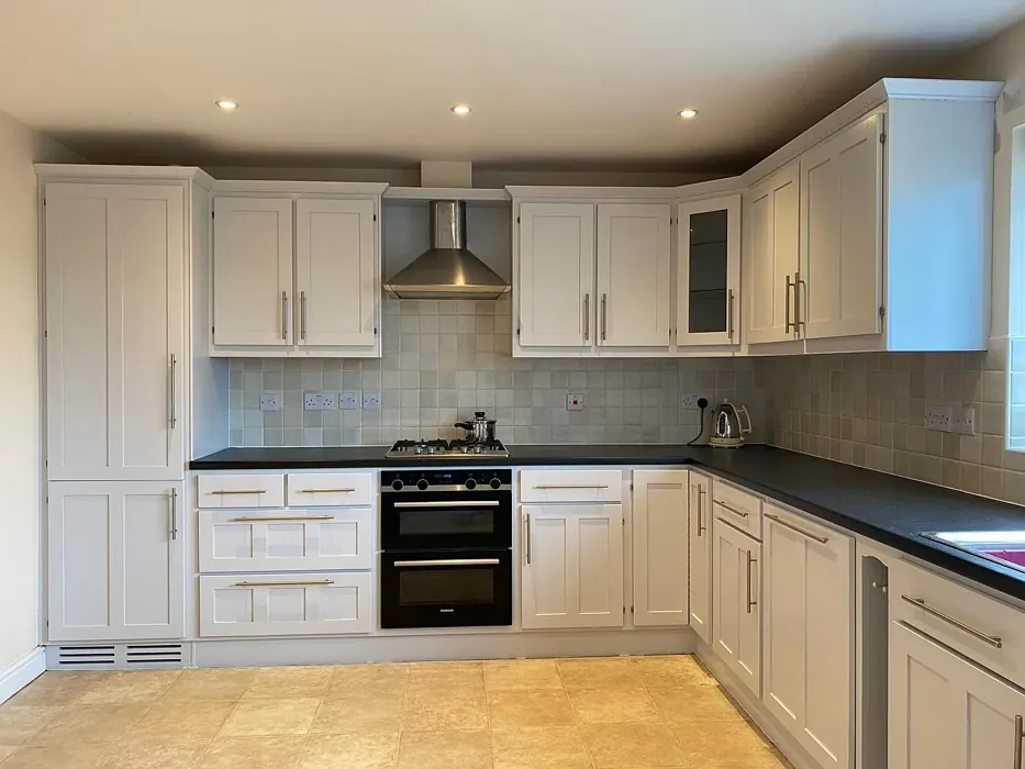 Farrow and Ball Dimpse kitchen cabinets 