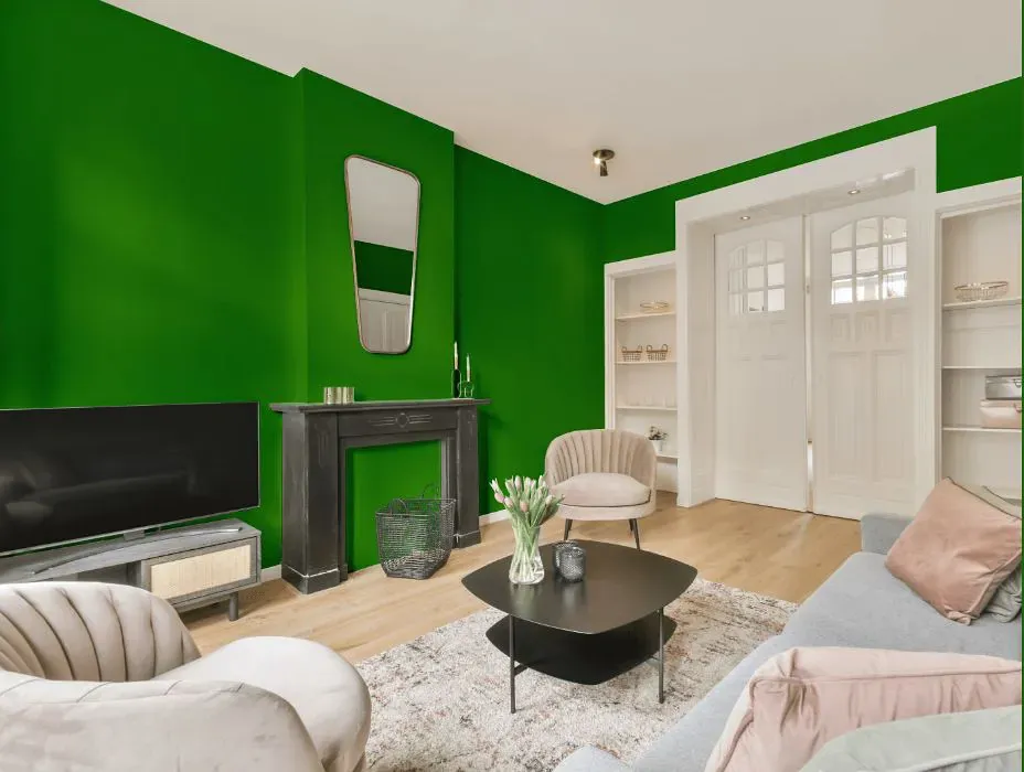 Sherwin Williams Direct Green victorian house interior