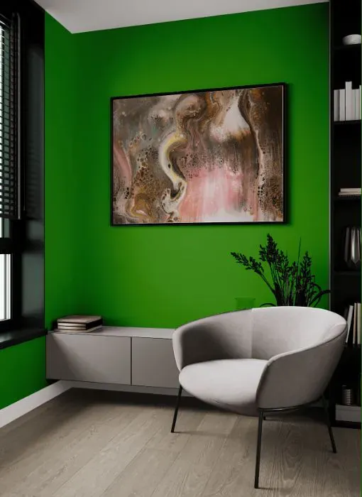 Sherwin Williams Direct Green living room